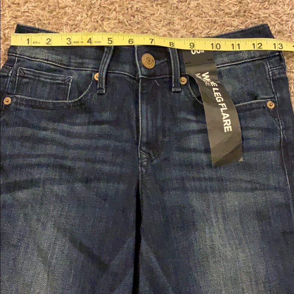 Express Mid Rise Wide Leg Flare Jeans NWT 00 - Picture 6 of 8